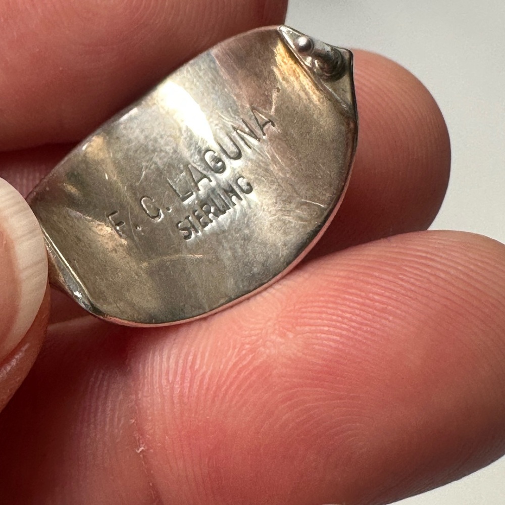 Native Franklin Carrillo Silver Multi Stone Inlay… - image 3